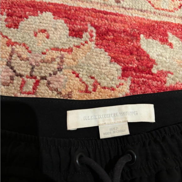 Alexander Wang Pull Cord Slit Bottom Black Pants - Picture 4 of 4